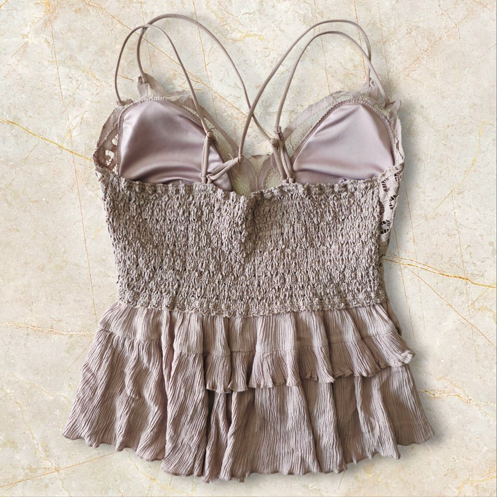 Zenana Women's Lace Spaghetti Strap Tank Top Size L - Picture 2 of 7
